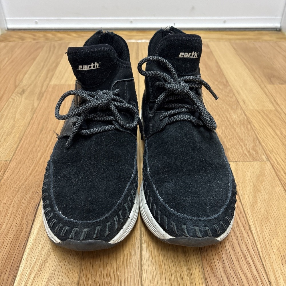 Earth Jaunt Women's Back Zip Comfort Sneakers Size 8 Black